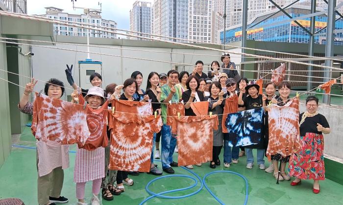 청라2동 천연염색 원데이교실 참가자 단체